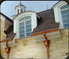 Gutter Copper Header | Rancho Rain Gutters